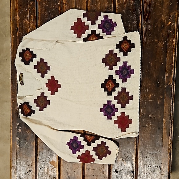 alpaca Sweaters - Baby Alpaca sweater Southwestern Style Sz Small